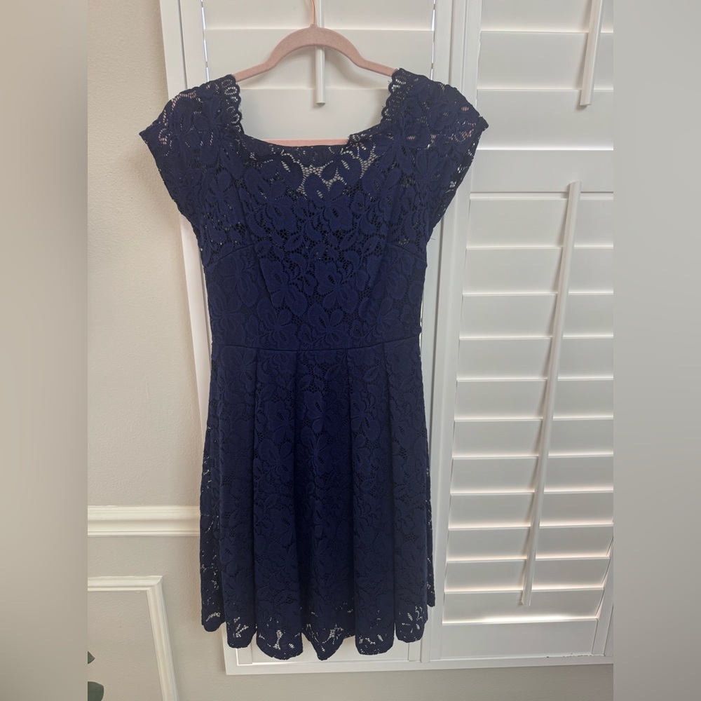 NEW WITH TAGS! Miusol Royal Blue Floral Lace Dress